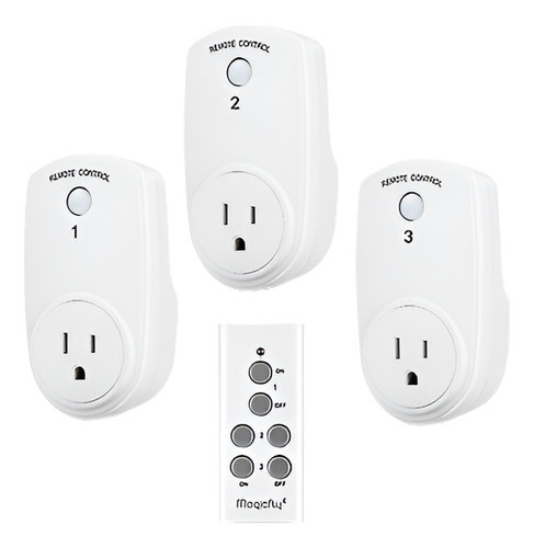 3 Pack Inalámbrico De Control Remoto Enchufe Tomacorriente I 0