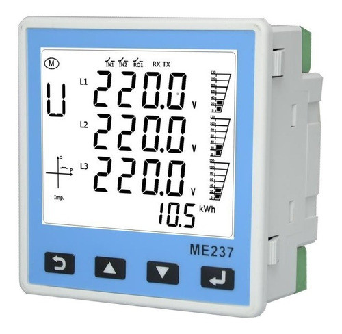 Multimedidor Trifasico Smart Para Rogowski Lcd Con Rs485 0