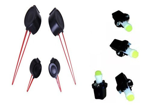 Kit Ponteiros Translúcido Universal Verm + 4 Leds T5 0