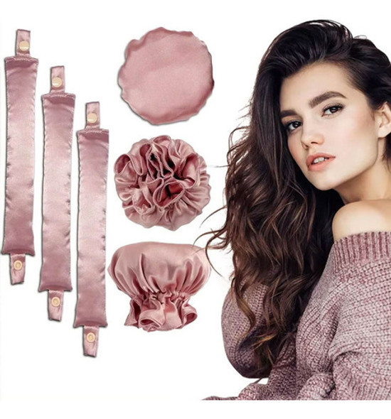 Kit De Varetas Cetim Sem Calor Cachos Noturno Enrolar Cachos 0