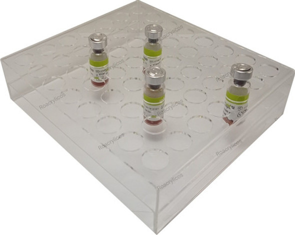 Estante Acrílico 56furos 13mm  P Vial De Cromatografia 1