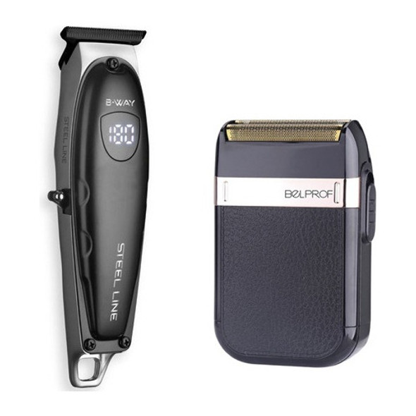 Combo Barbero Patillera Trimmer B-way + Afeitadora Shaver 0