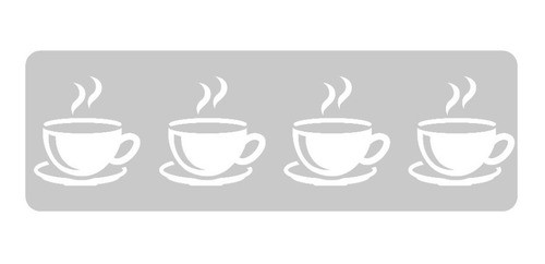 Stencil Eq Arte 4,5 X 24 - Coffee Cup  (704) 0