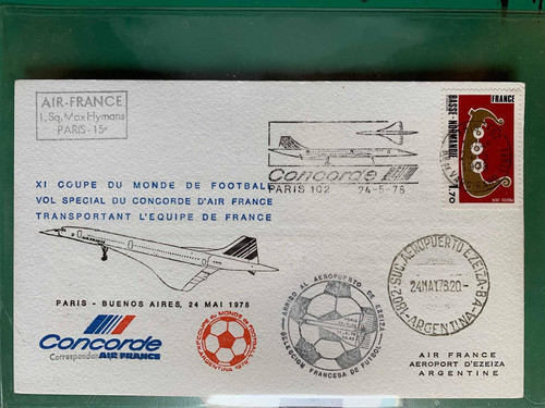 Mundial De Fútbol - Vuelo Concorde Del Equipo De Francia 0