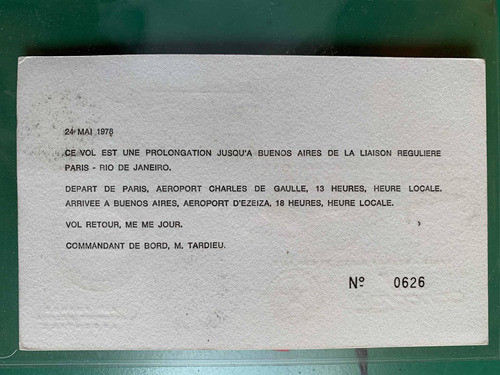 Mundial De Fútbol - Vuelo Concorde Del Equipo De Francia 1