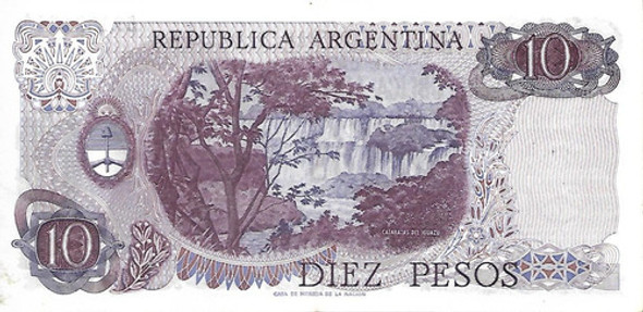 Bottero 2339 $ 10 Pesos Ley 18188 Serie A Ex+ Palermo 1