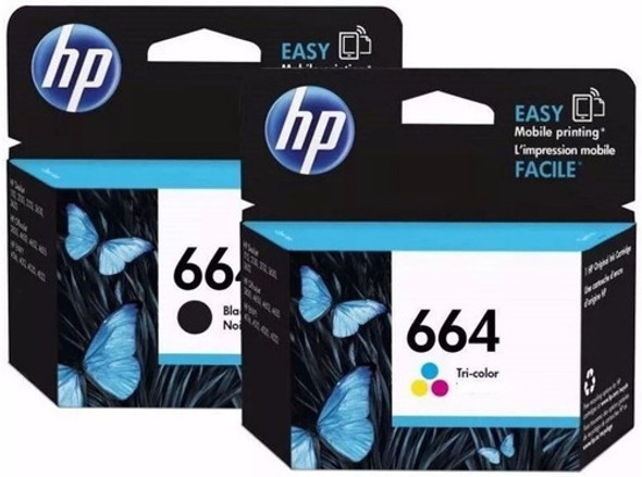 Juego Cartuchos Original Hp 664 Negro + Color 2135 2675 3775 1