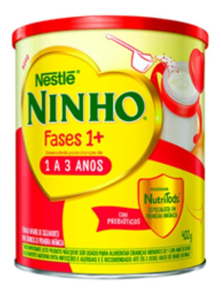 Leite Ninho Fases 1+ 400g Formula Infantil Lata Kit C/3 1