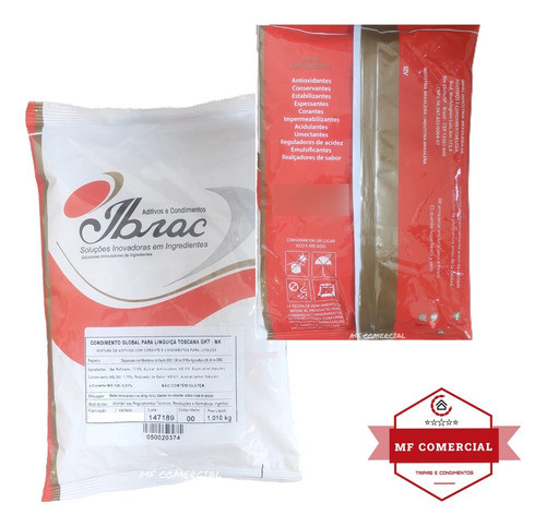 Tempero P/ Linguiça Toscana Global Gkt Ibrac 1,01kg Completo 1