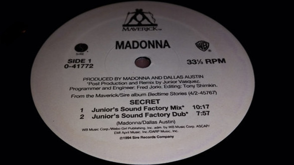 Madonna Secret Vinilo Maxi Usa Impecable 5 Mixes 1994 0