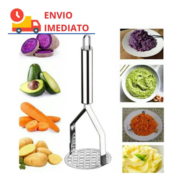 Amassador Espremedor Batata Feijao Legumes Aco Inox 1