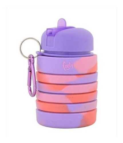 Botella De Silicona Flexible Acordeon Lila Footy 1