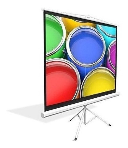 Pantalla De Proyector Pyle 72  Mejorada Con Tripode Enrollab 0