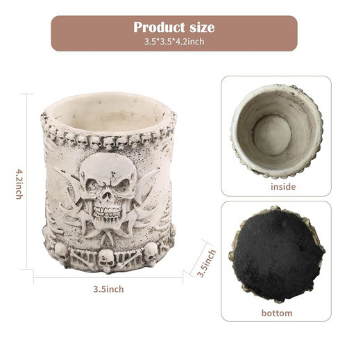 Qumhmup Brocha De Maquillaje Y Portalápices De Resina De Cal 1