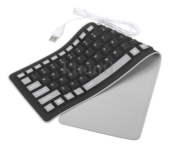 Usb Portátil Impermeable Plegable Flexible De Silicona Tecla 1