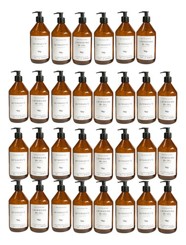 30 Dispensers Dosificador Vidrio Ambar 500ml A Elección 0