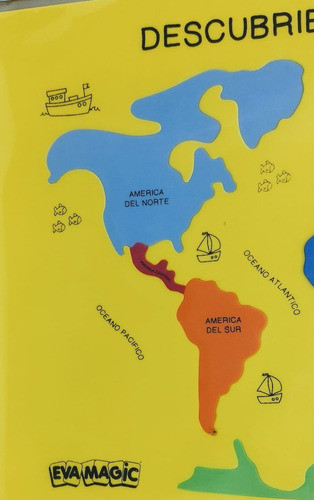 Rompecabeza En Goma Eva Mapa Planisferio 1