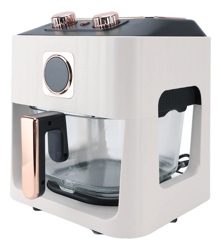 Freidora Sin Aceite Blanca 6l Cesto Vidrio Visible Hlc 0