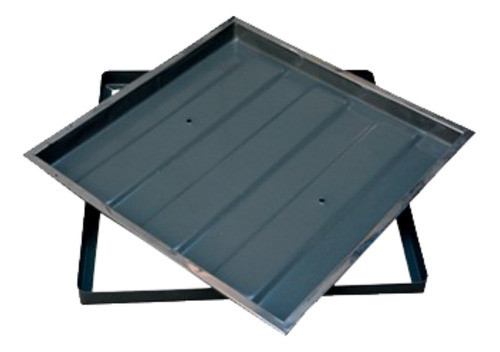 Tapa Cámara 60x60cm Chapa Con Filete De Acero 0