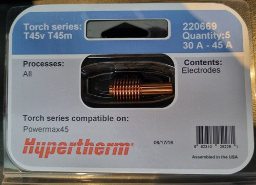 220669 Hypertherm Original Electrodo 30/45a Powermax45 1