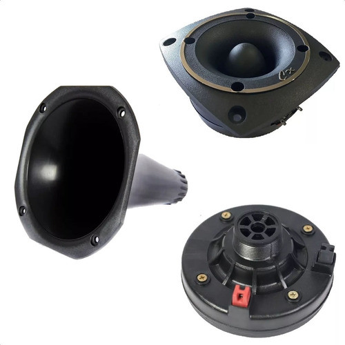 Kit 1 Driver + 1 Boca Corneta + 1 Super Tweeter Compet 300w 0