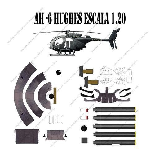 A-6 Hughes Escala 1.20 Papercraft 0