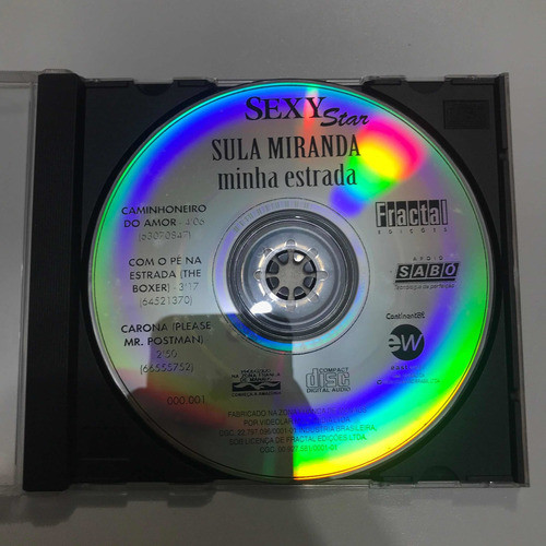 Cd- Sula Miranda  ( Minha Estrada, Cd Single Exclusivo ) 1