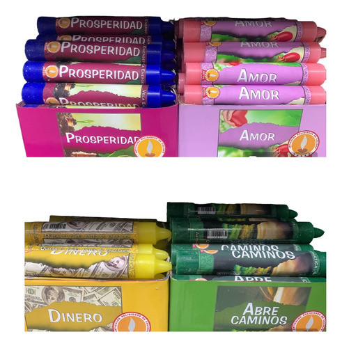 Pack De Velas Energéticas De 6 Unidades De 17 X 2,5cm 0