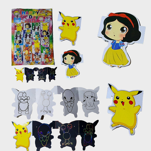 20 Libro Para Pintar Y Raspar Personaje Juguete Piñata 1