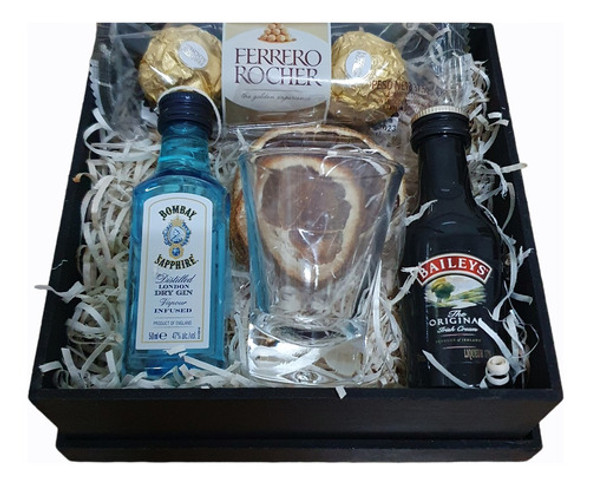 Regalos  Kit Gin Bombay + Baileys + Vaso + Chocolates 0