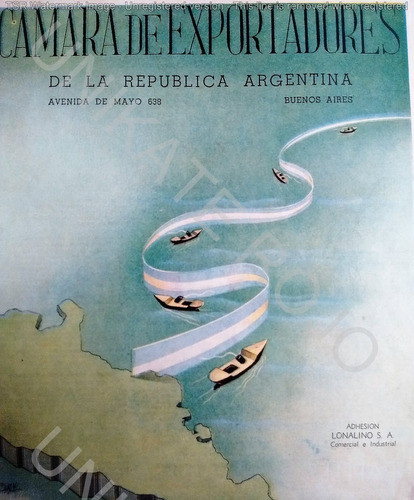 Muy Antigua Publicidad Clipping Cámara Exportadores Año 1950 0