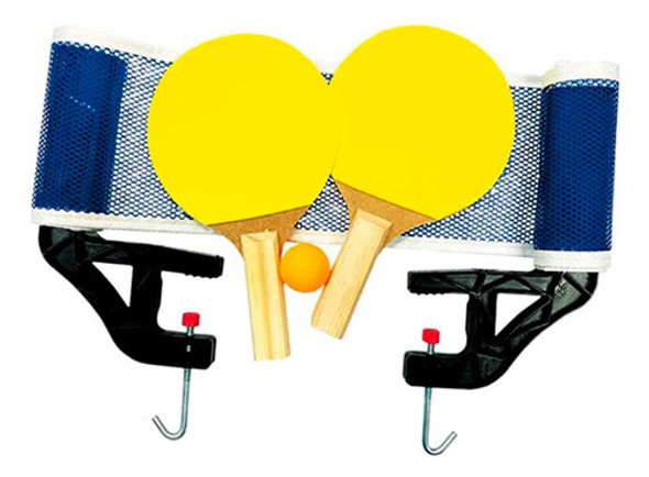 Conjunto Completo - Tênis De Mesa - Ping Pong - Rede E Raqu 1