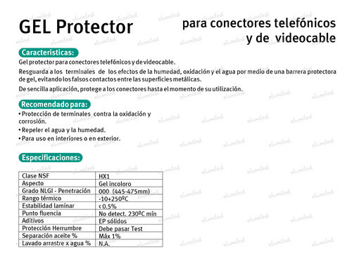 2 Gel Protector Para Conectores Telefonicos 10cc Delta 1