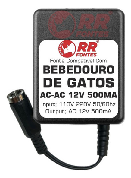 Fonte Energia Ac 12v Pra Bebedouro Felino Gato Cachorro Pet 0
