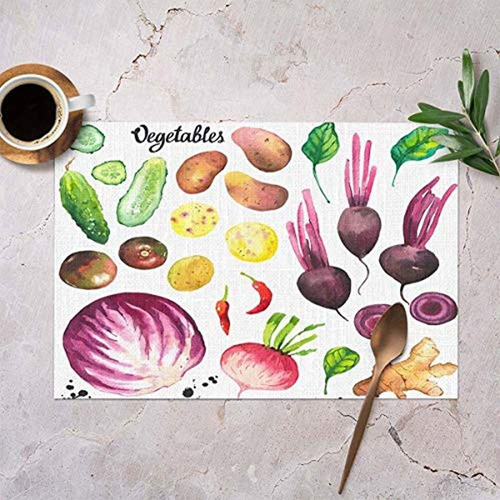 Mugod Vegetables Set Manteles Individuales Nabo Rabano Toma 1