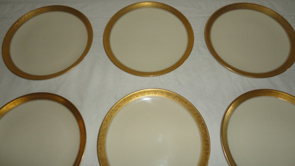 Finos Platos De Postre Marfil Antiguos Guarda De Oro Vealos 0