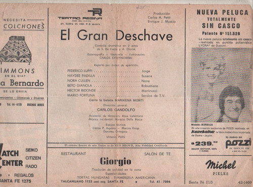 Programa * El Gran Deschave - Luppi , Padilla - Año 1977 1