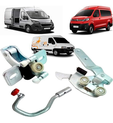 Kit Carrinho Guia Da Porta De Correr Lateral Meio Ducato 0