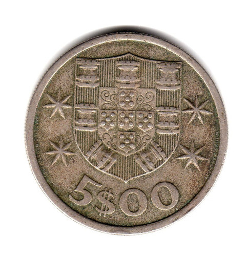 Portugal Moneda 5 Escudos Año 1964 Km#591 0