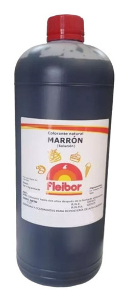 Colorante Líquido Comestible Fleibor Sin Tacc 1 Lit Marrón 0 Colorante Líquido Comestible Fleibor Sin Tacc 1 Lit Marrón 0