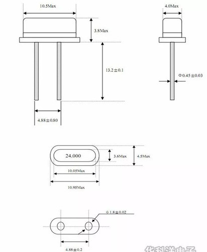 200 Peças - Cristal Oscilador 11,0592mhz Hc49s Caneca Baixa 1