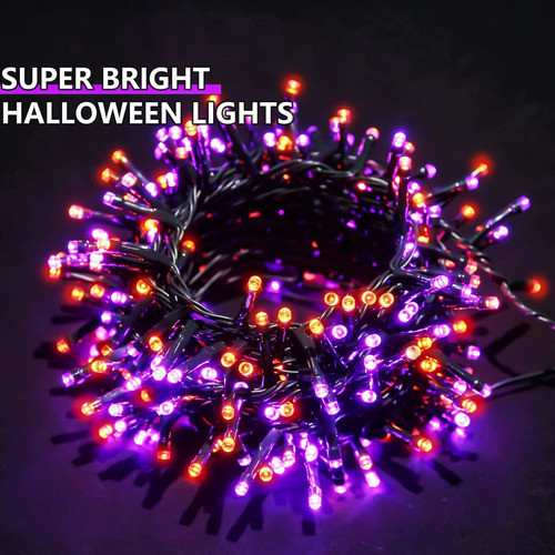 Gresonic Luces De Halloween Para Exteriores, 300 Luces Led D 1
