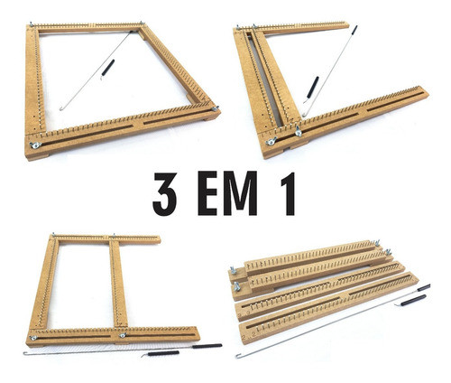 Tear Prego 3 Em 1 Regulável 40cm Retângulo Linear E Quadrado 0