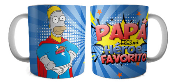 Plantillas Sublimar Tazas Dia Del Padre Superhéroes Simpsons 0