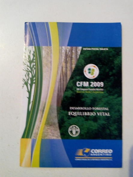 Volante Filatélico 1149. Cfm 2009.  Desarrollo Forestal Equi 0