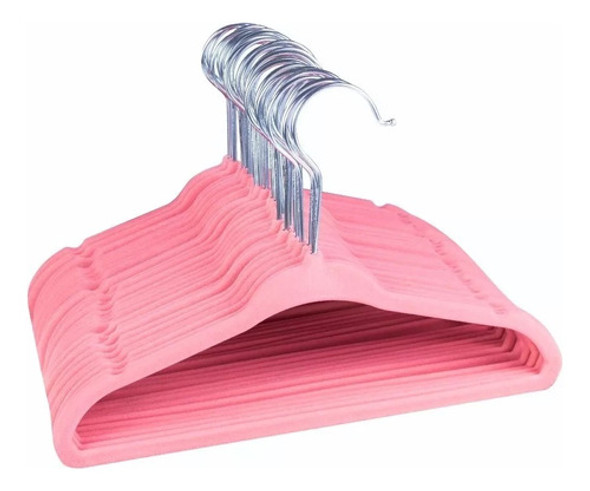 X20 Perchas Infantiles Terciopelo Antideslizante Color Rosa 0 X20 Perchas Infantiles Terciopelo Antideslizante Color Rosa 0