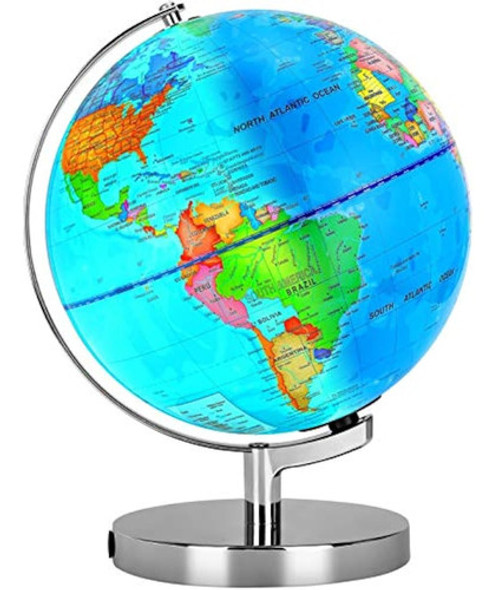 Globo Del Mundo Iluminado (diámetro De 8 Pulgadas) 0