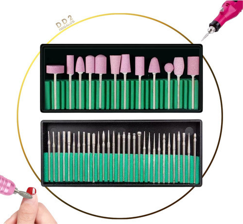 Kit X42 Fresas Diamantadas Y Pulidoras Para Uñas Manicuria 0
