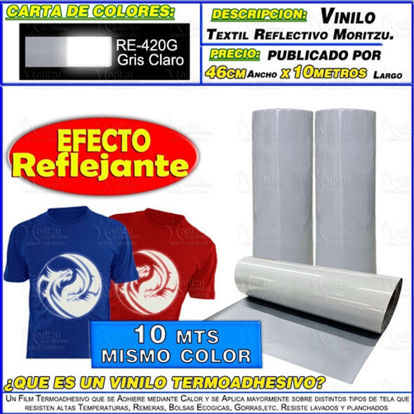 Vinilo Textil Reflectivo Termoadhesivo Por 10mts Moritzu 1 Vinilo Textil Reflectivo Termoadhesivo Por 10mts Moritzu 1