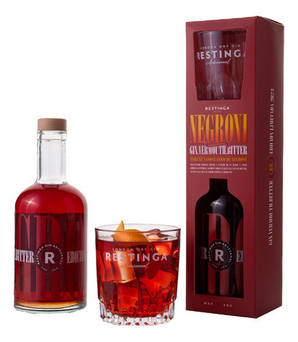 Negroni Restinga 375cc + Vaso Regalo Gift Box 0
